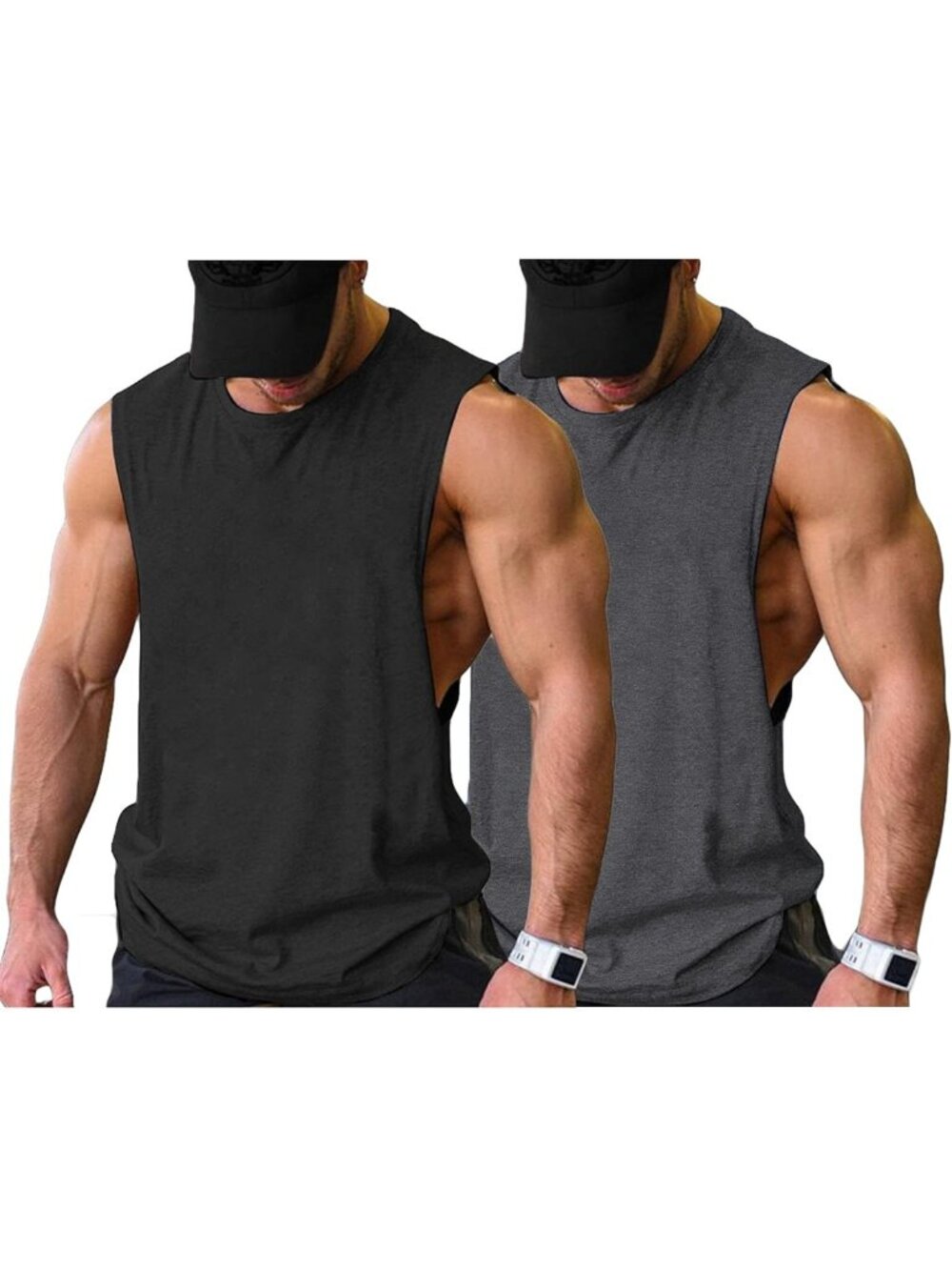 Men's Workout Tank Tops 2-Pack | Gym Sleeveless Shirts for Bodybuilding